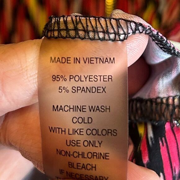 5 for $25🔥XL Chaus New York Pink Multi-Color Pink Half Zip Blouse - Picture 4 of 5